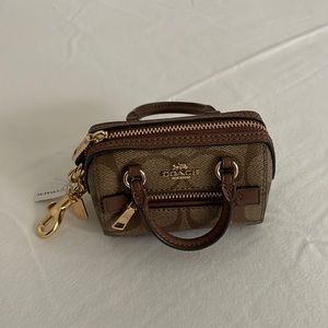 Mini Brown Coach Bag charm